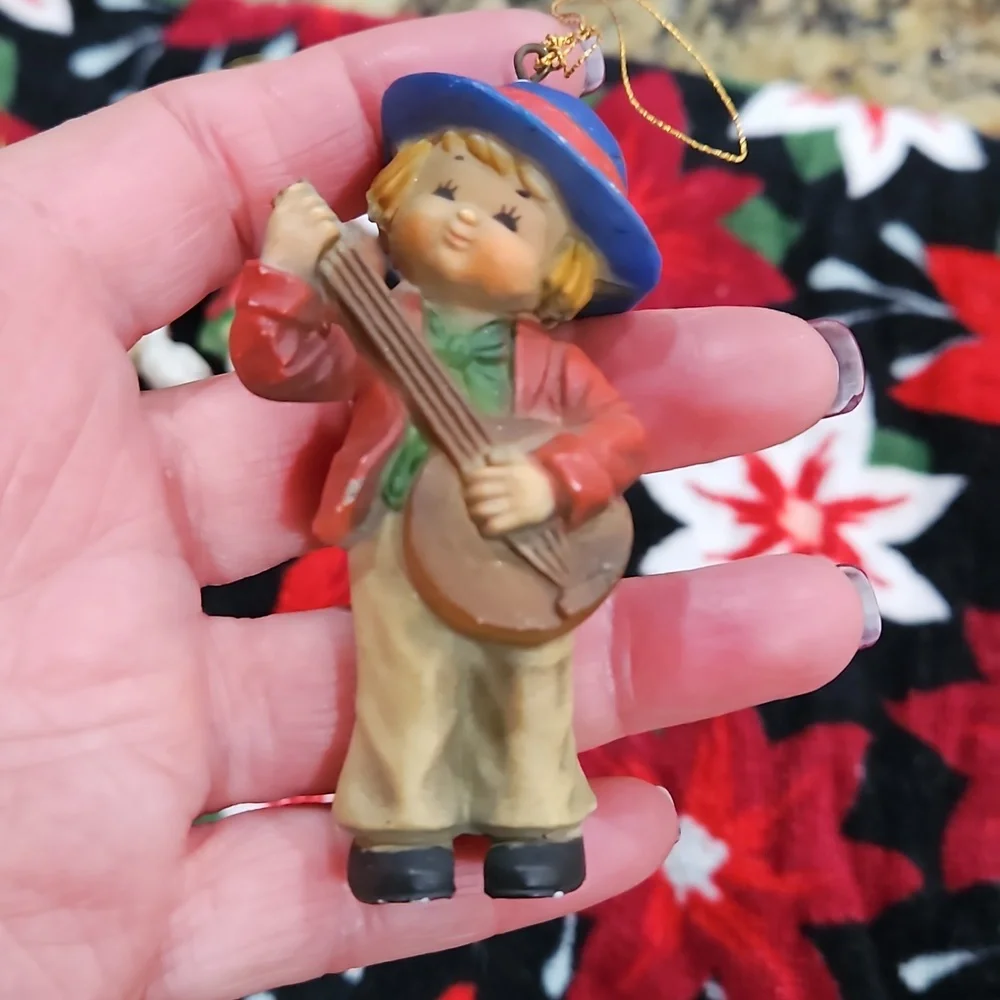 🎄Rare‎ BRADFORD JAPAN VINTAGE SET 5 HARD PLASTIC ORNAMENTS 1970S